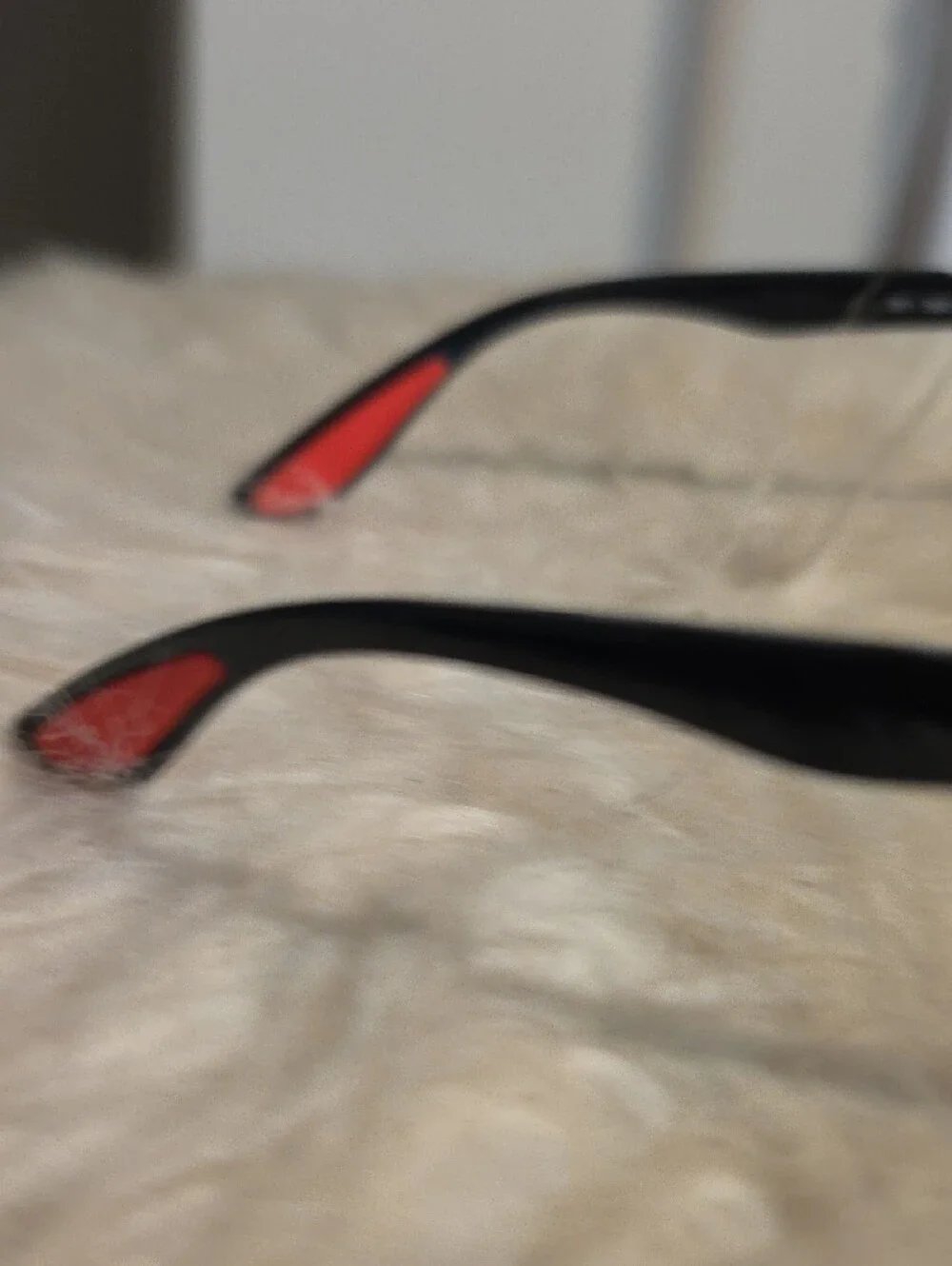 Ray-Ban Black Frame Sunglasses with Blue Mirrored Lenses